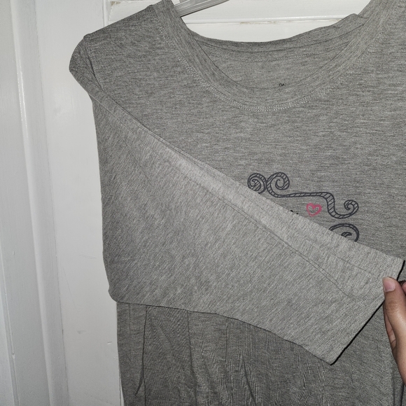 Love Affair Gray Long-Sleeved Shirt - Picture 3 of 5